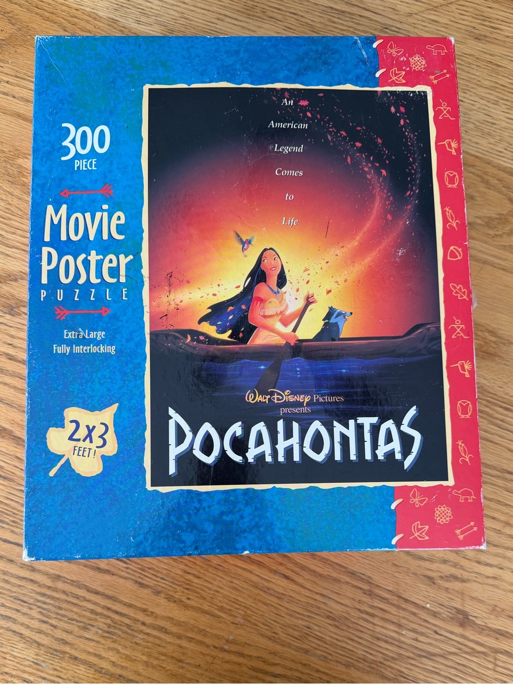 Vintage Disney Pocahontas 300 piece movie poster puzzle 2x3 feet